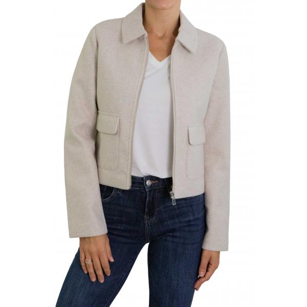 Cappotto corto con tasche, zip e colletto  Only 